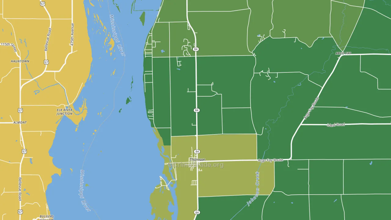 61285, IL Map of Vehicle Theft Rates