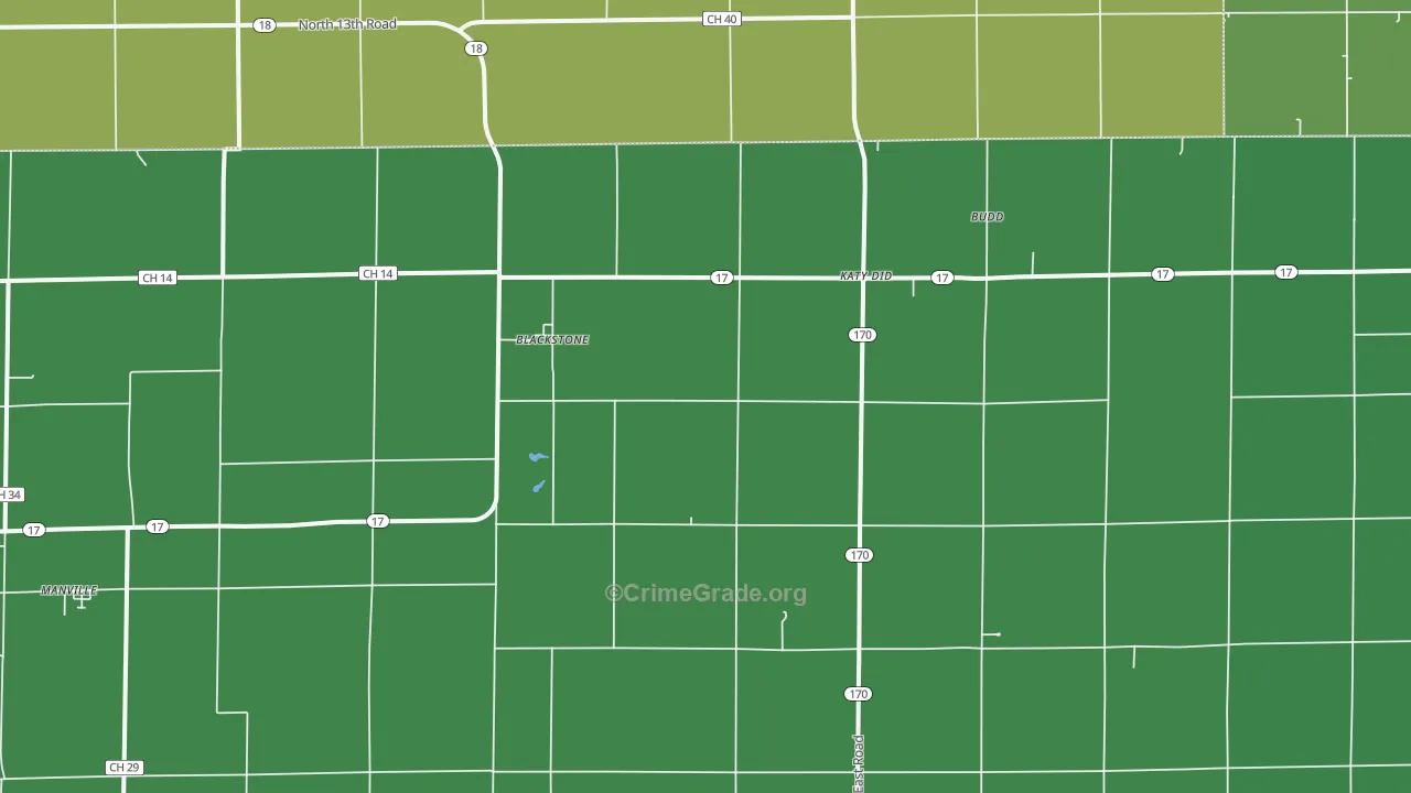 61313, IL Map of Vehicle Theft Rates