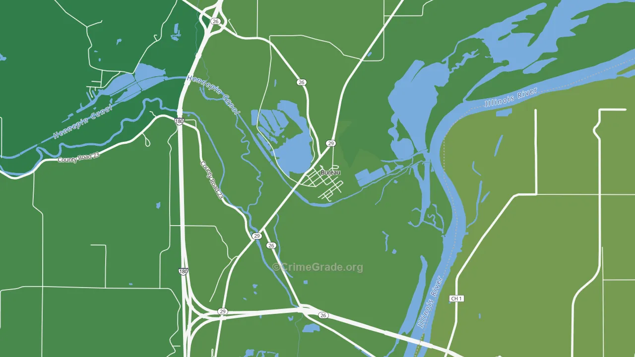 61315, IL Map of Vehicle Theft Rates