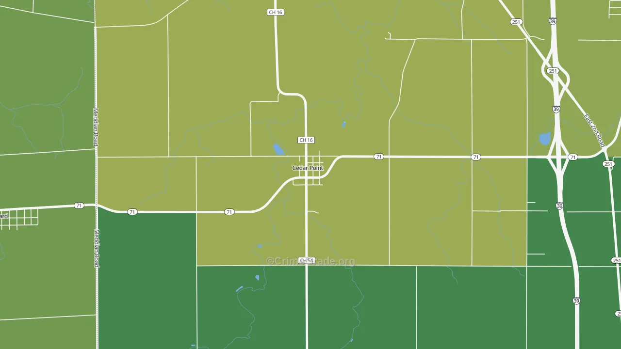 61316, IL Map of Vehicle Theft Rates