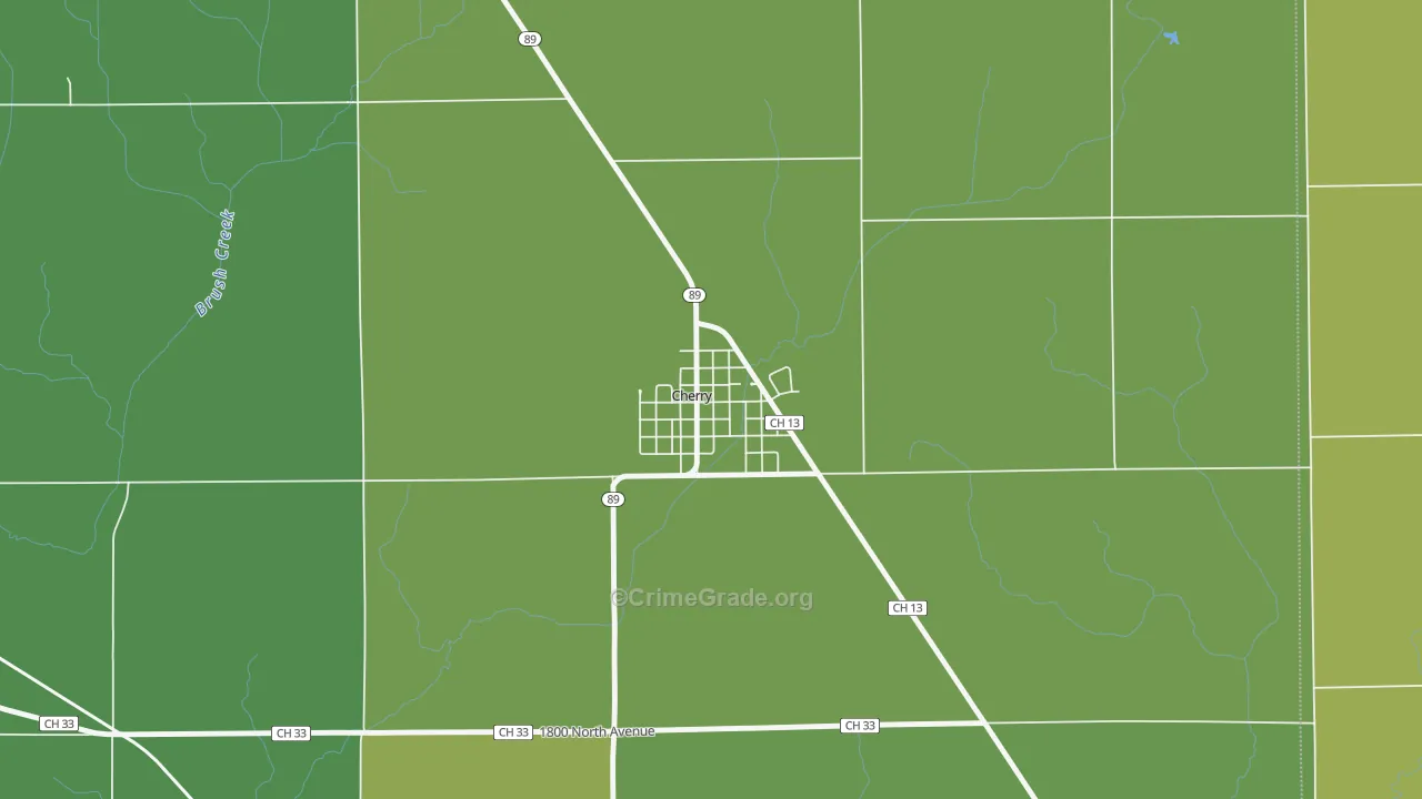 61317, IL Map of Vehicle Theft Rates