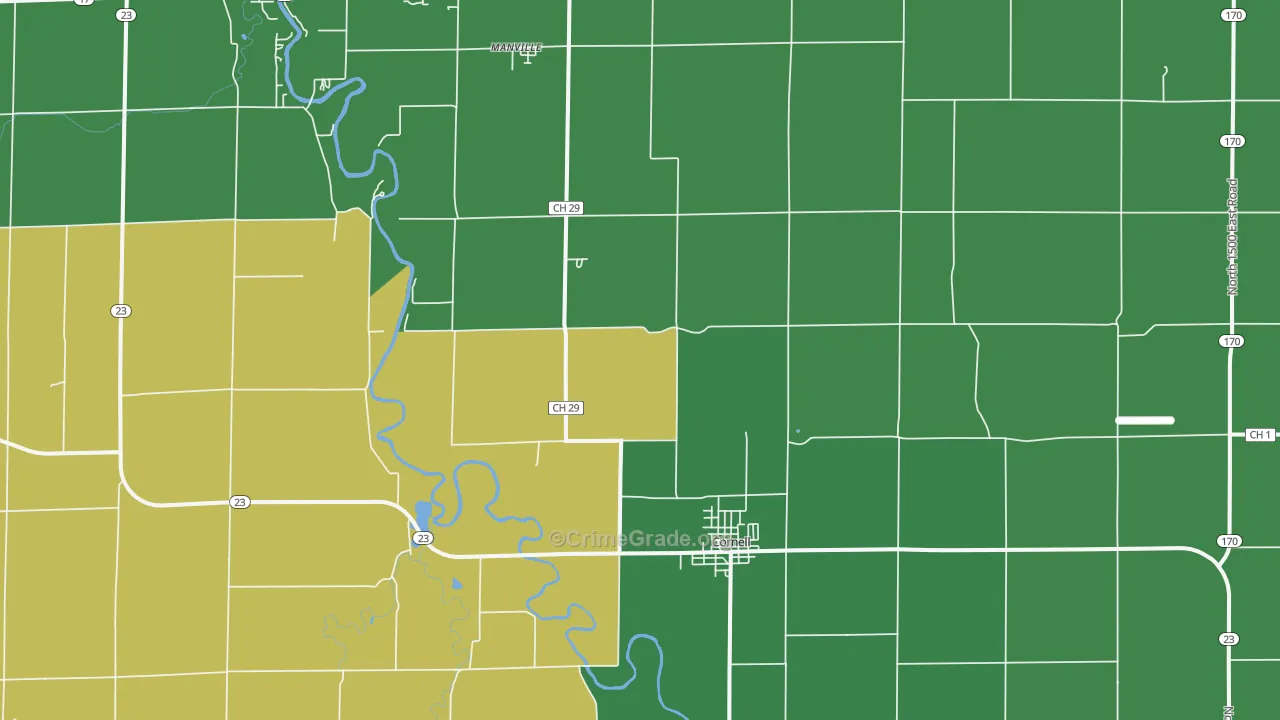 61319, IL Map of Vehicle Theft Rates