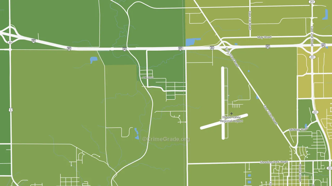 61320, IL Map of Vehicle Theft Rates