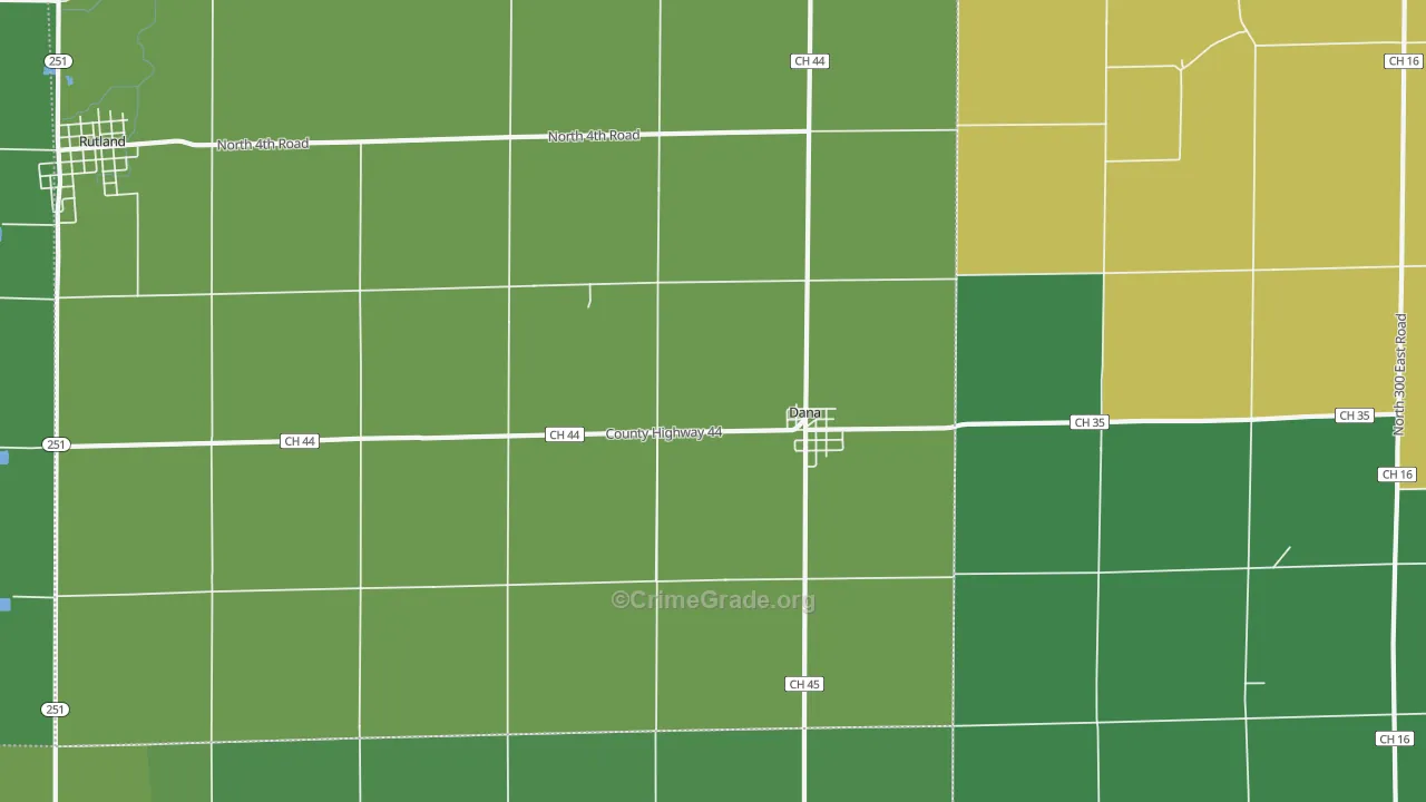61321, IL Map of Vehicle Theft Rates