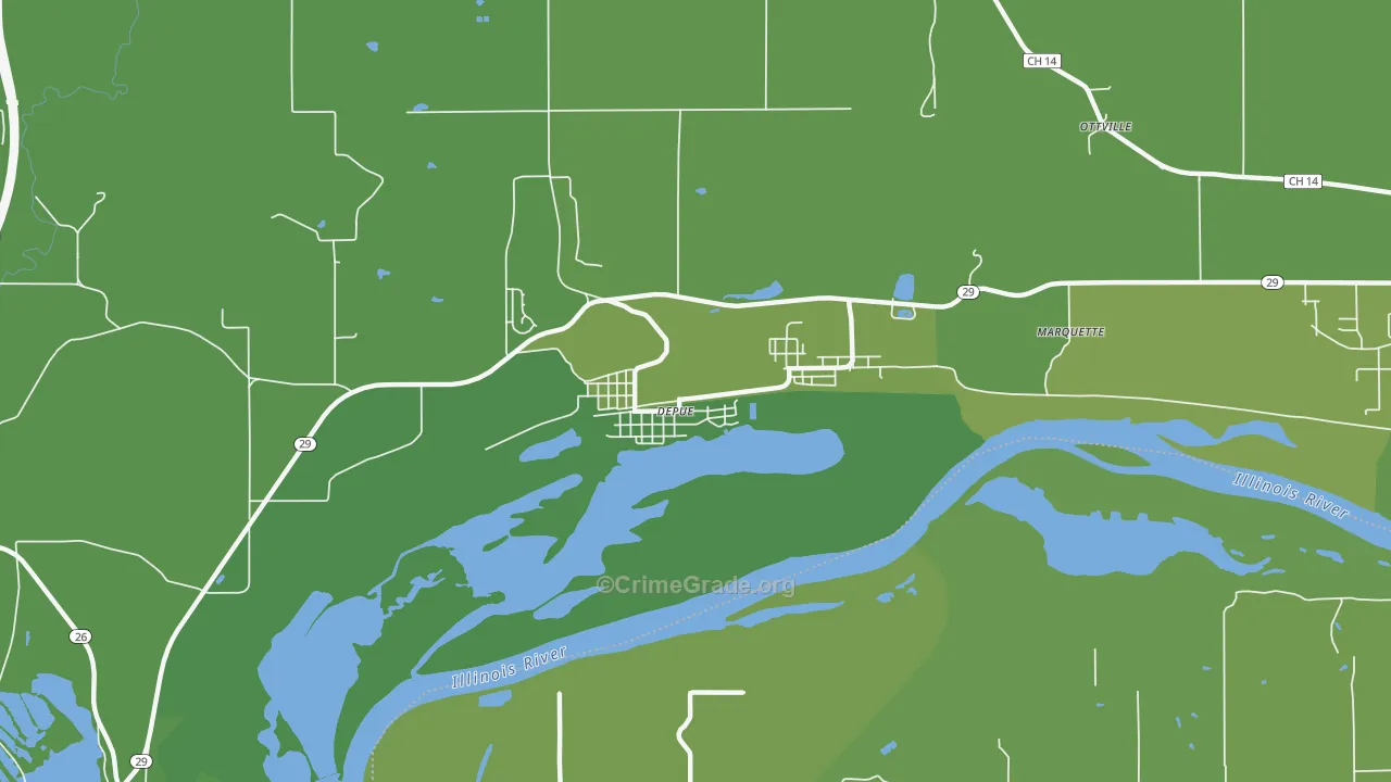 61322, IL Map of Vehicle Theft Rates