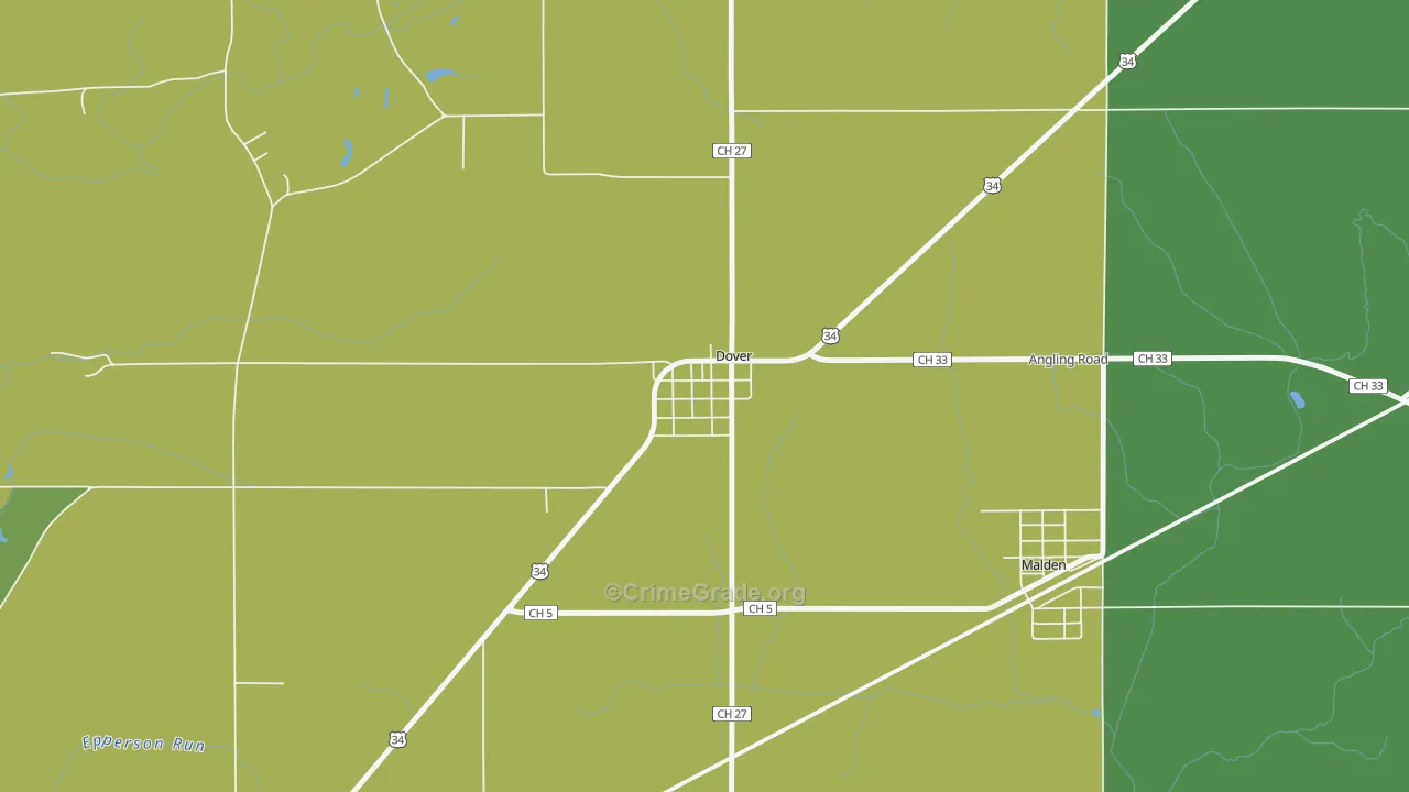61323, IL Map of Vehicle Theft Rates