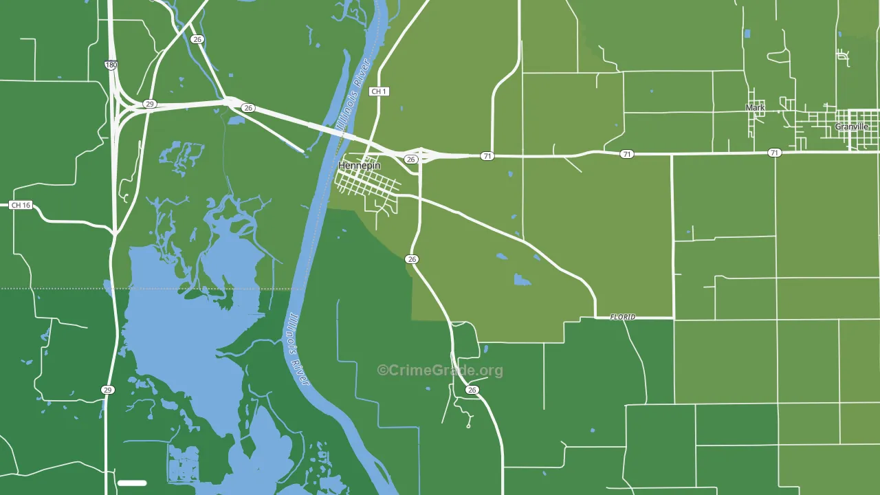 61327, IL Map of Vehicle Theft Rates