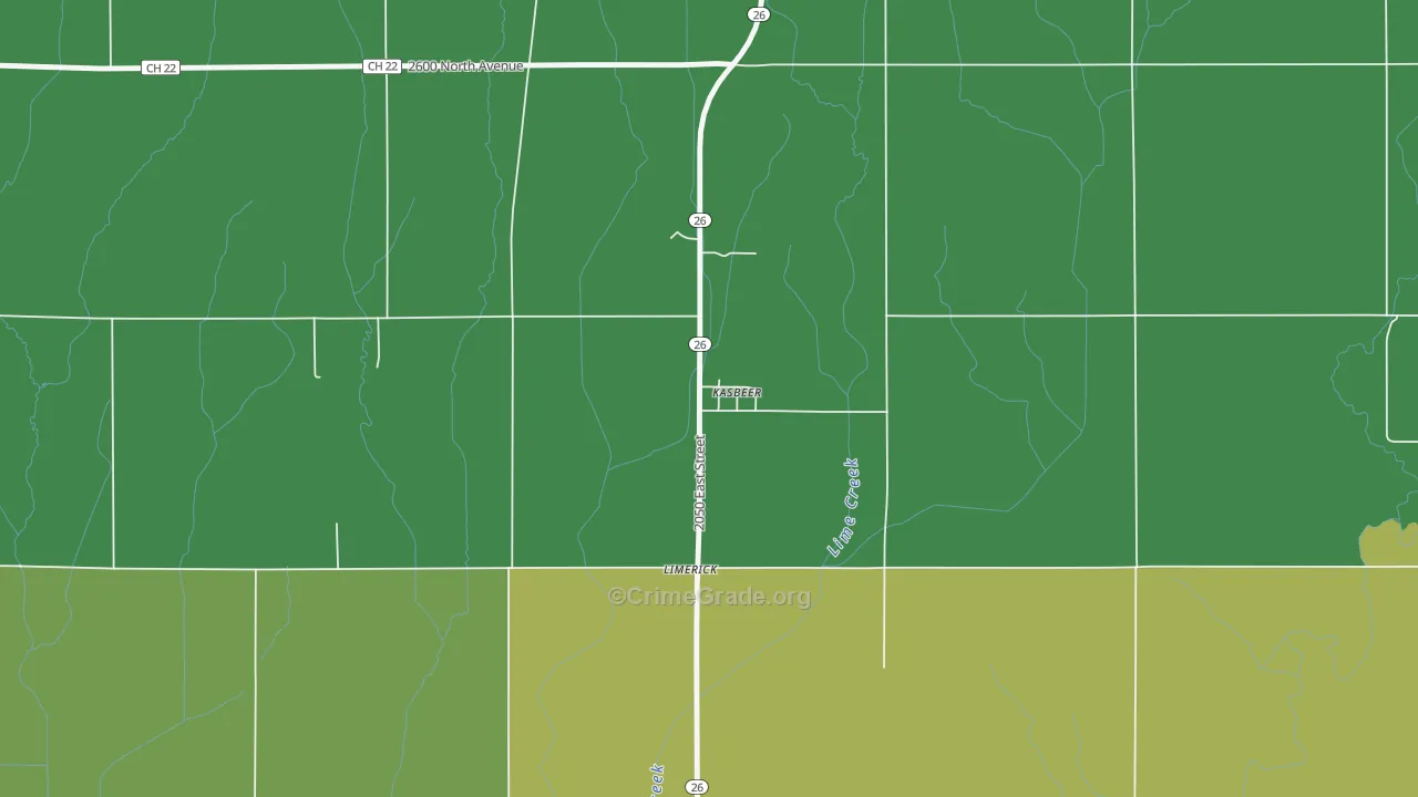 61328, IL Map of Vehicle Theft Rates
