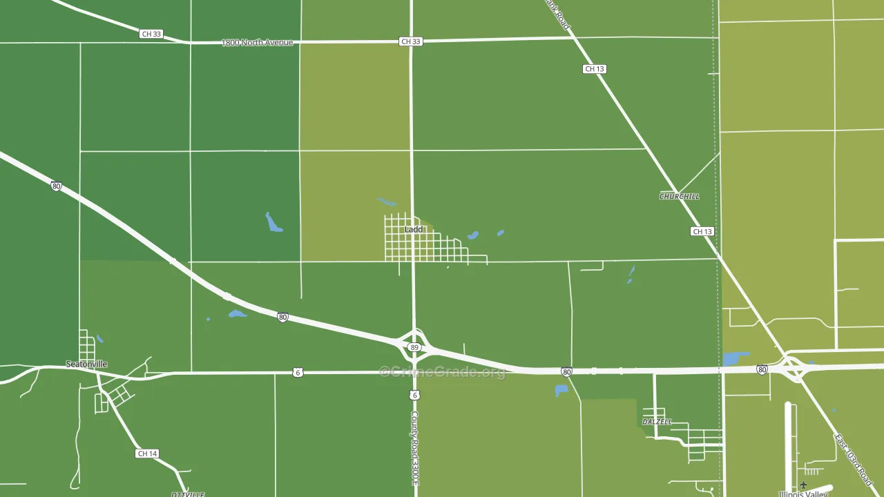 61329, IL Map of Vehicle Theft Rates