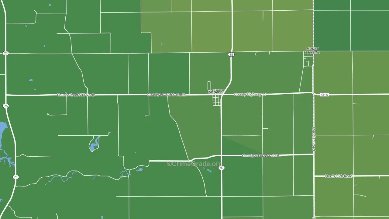 61335, IL Map of Vehicle Theft Rates