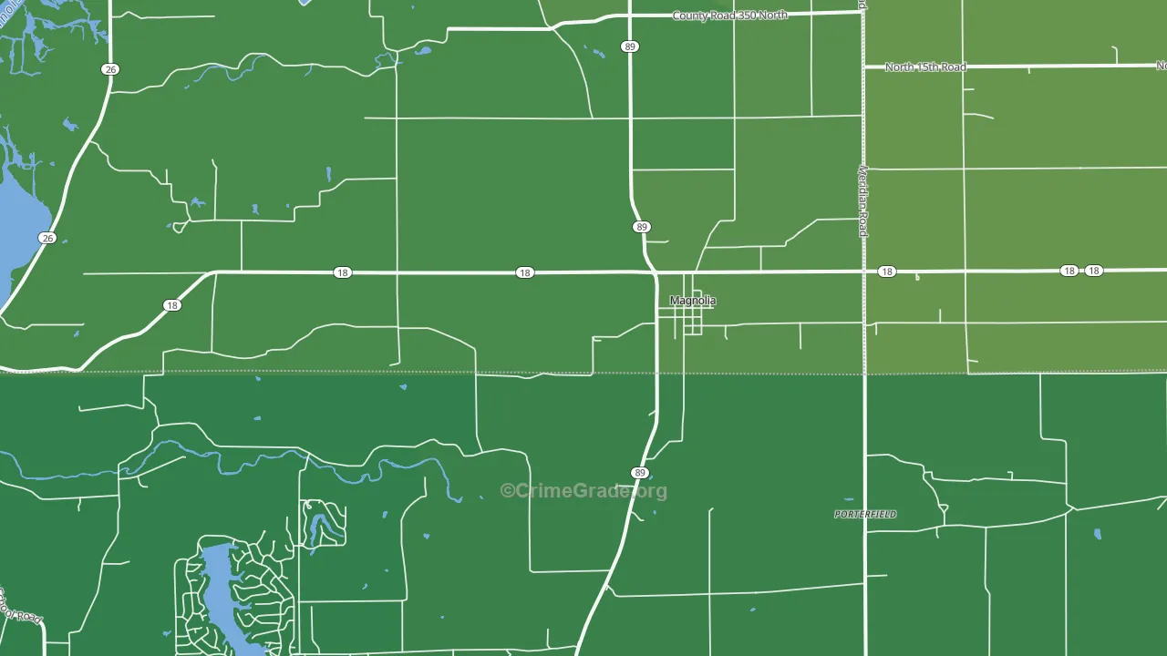 61336, IL Map of Vehicle Theft Rates