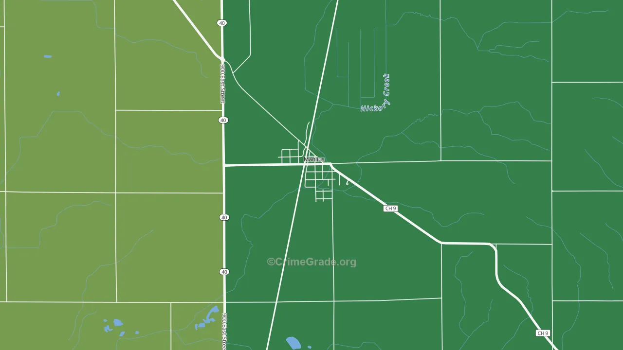 61338, IL Map of Vehicle Theft Rates