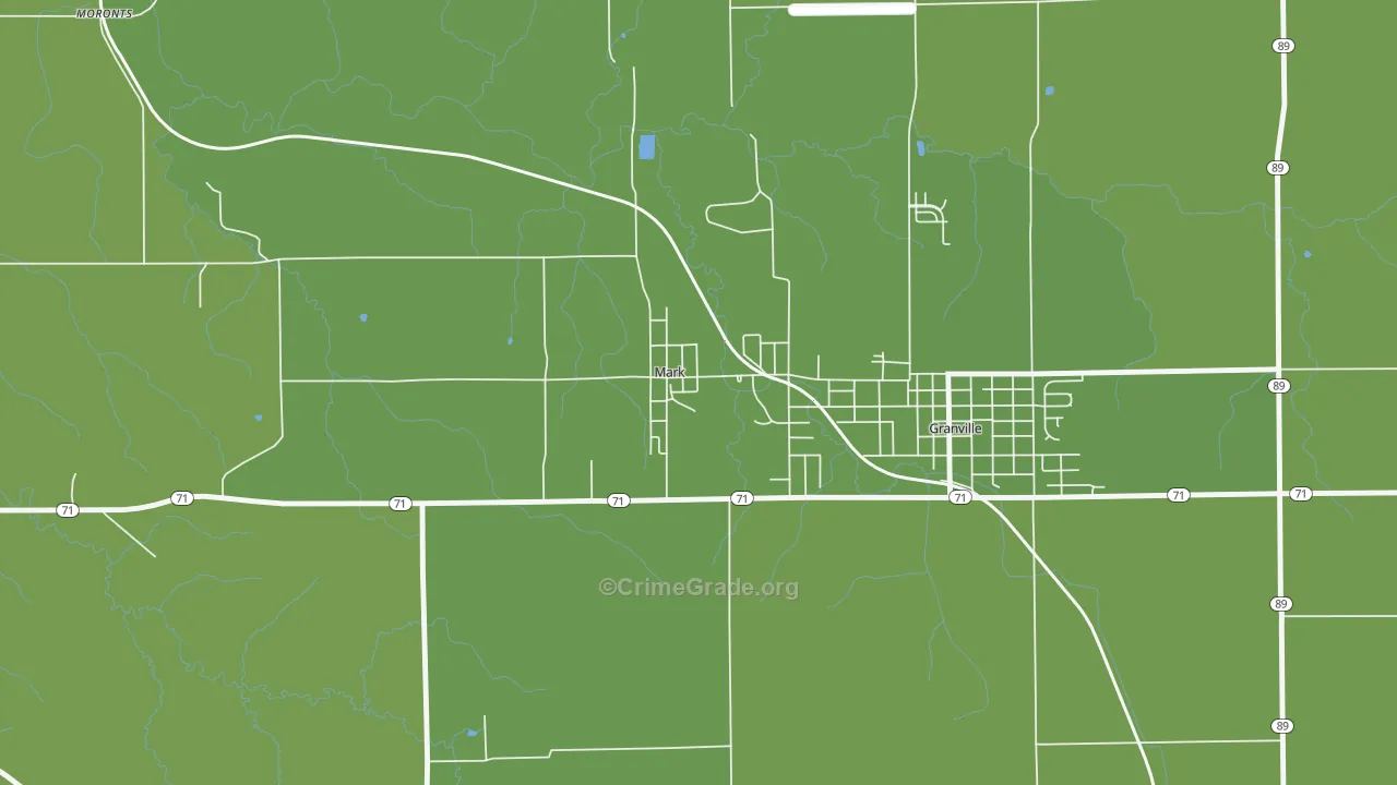 61340, IL Map of Vehicle Theft Rates