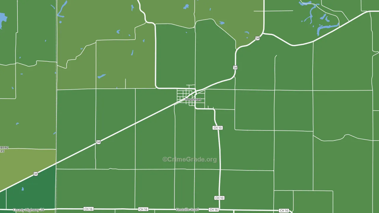 61345, IL Map of Vehicle Theft Rates