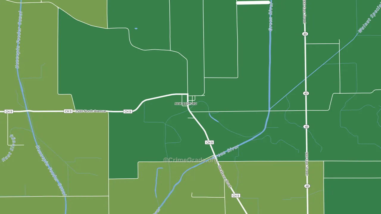 61346, IL Map of Vehicle Theft Rates