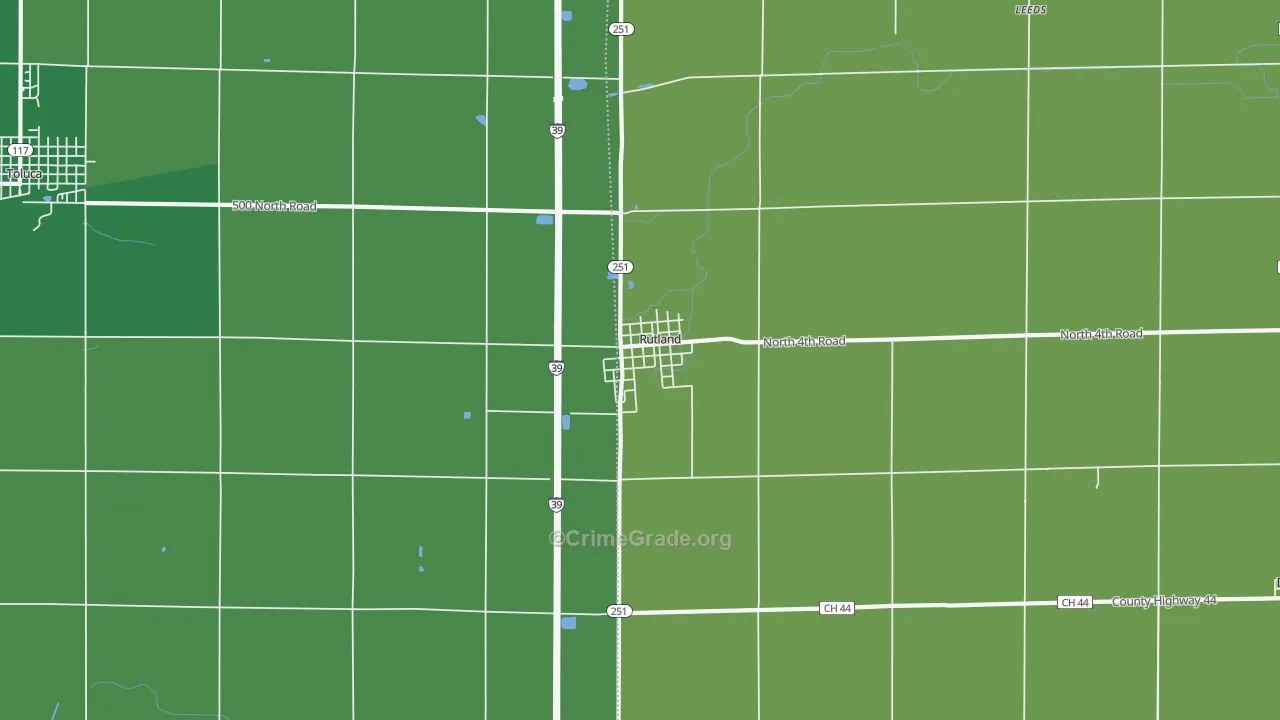 61358, IL Map of Vehicle Theft Rates