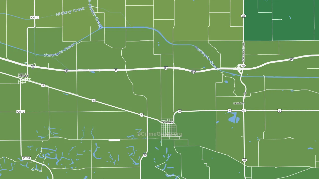61361, IL Map of Vehicle Theft Rates