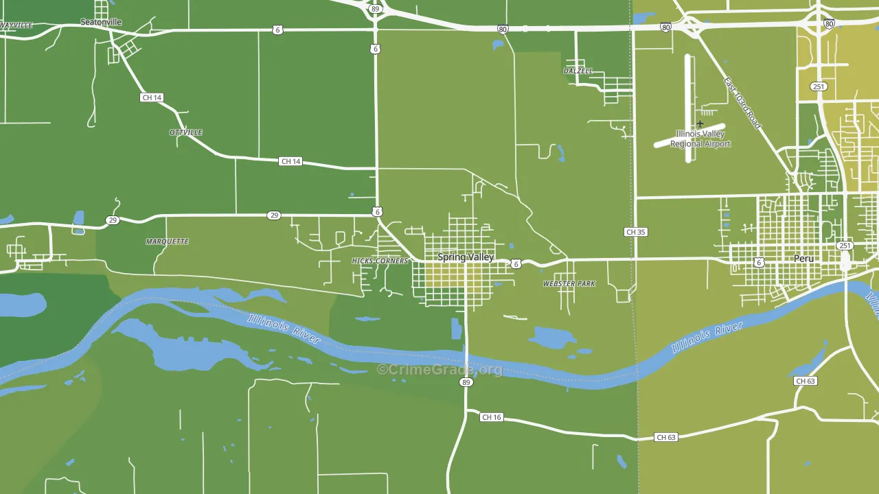 61362, IL Map of Vehicle Theft Rates