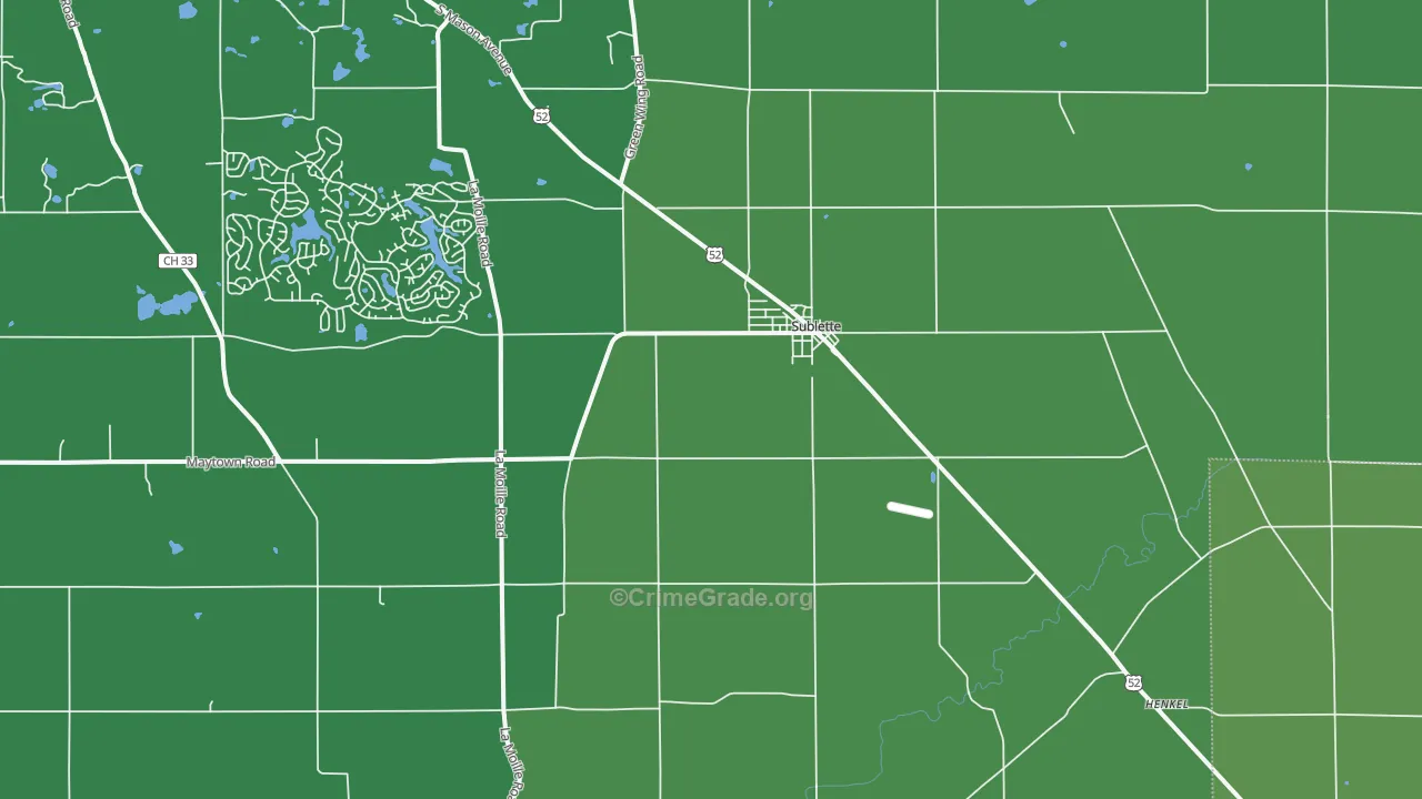 61367, IL Map of Vehicle Theft Rates