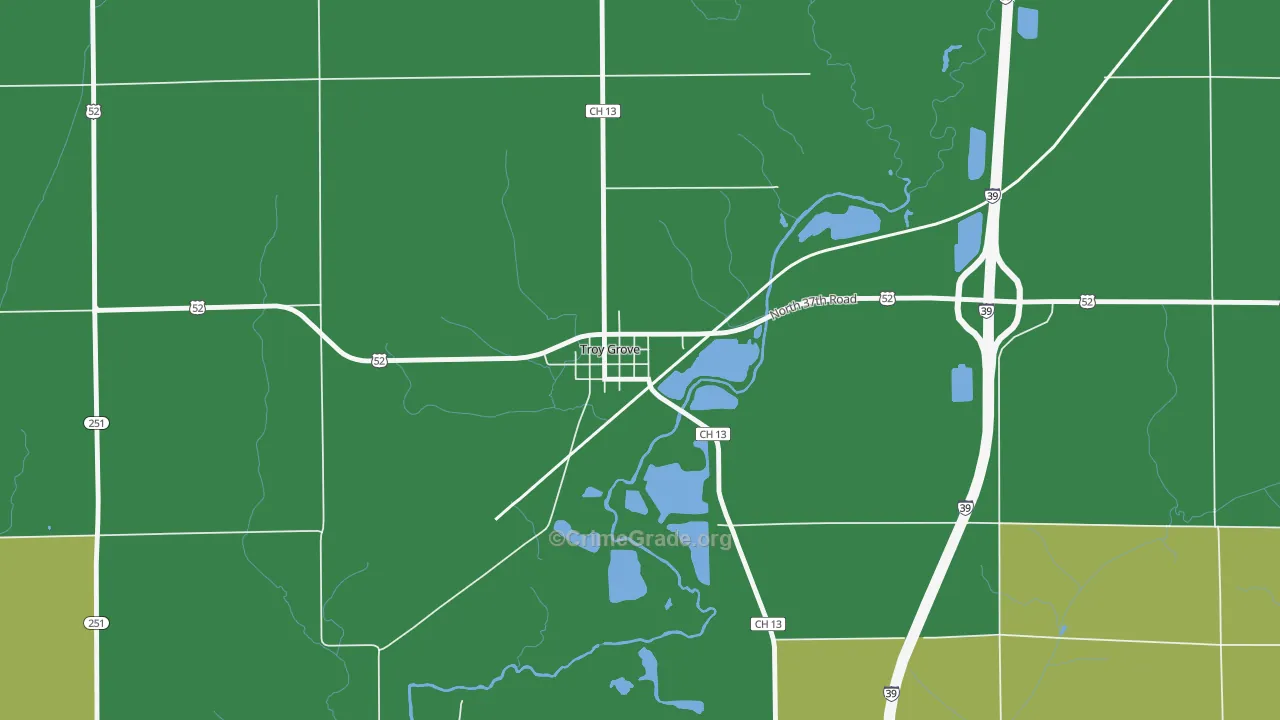 61372, IL Map of Vehicle Theft Rates