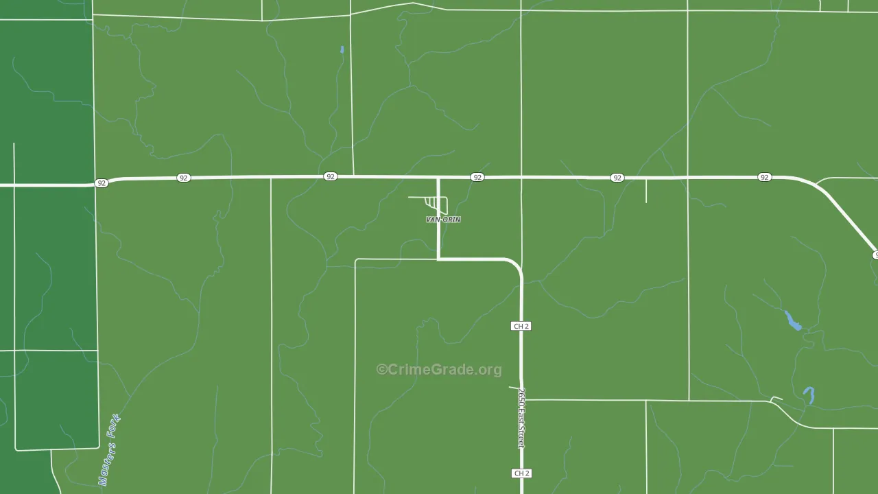 61374, IL Map of Vehicle Theft Rates