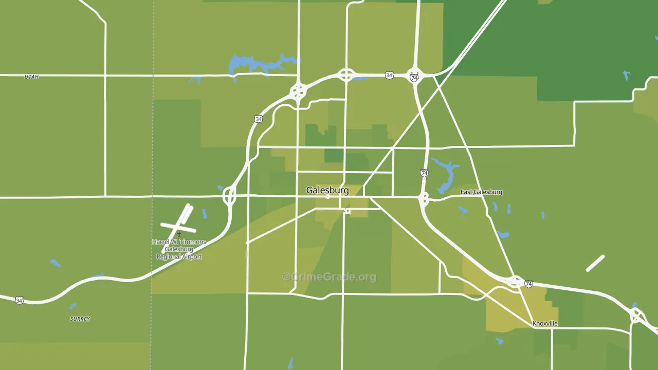 61401, IL Map of Vehicle Theft Rates