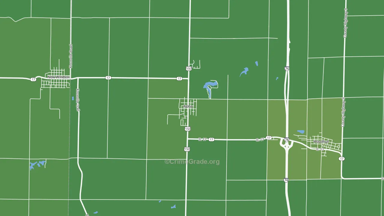 61413, IL Map of Vehicle Theft Rates