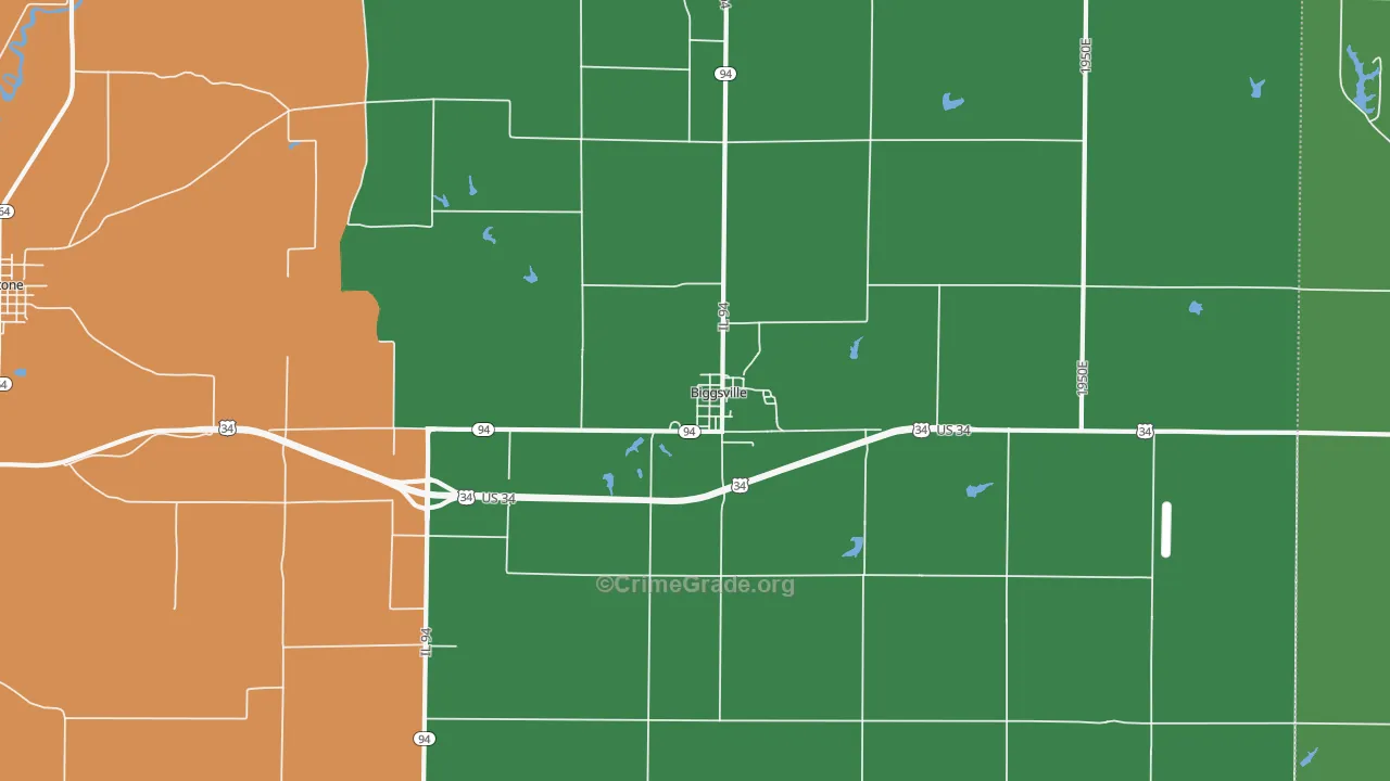 61418, IL Map of Vehicle Theft Rates
