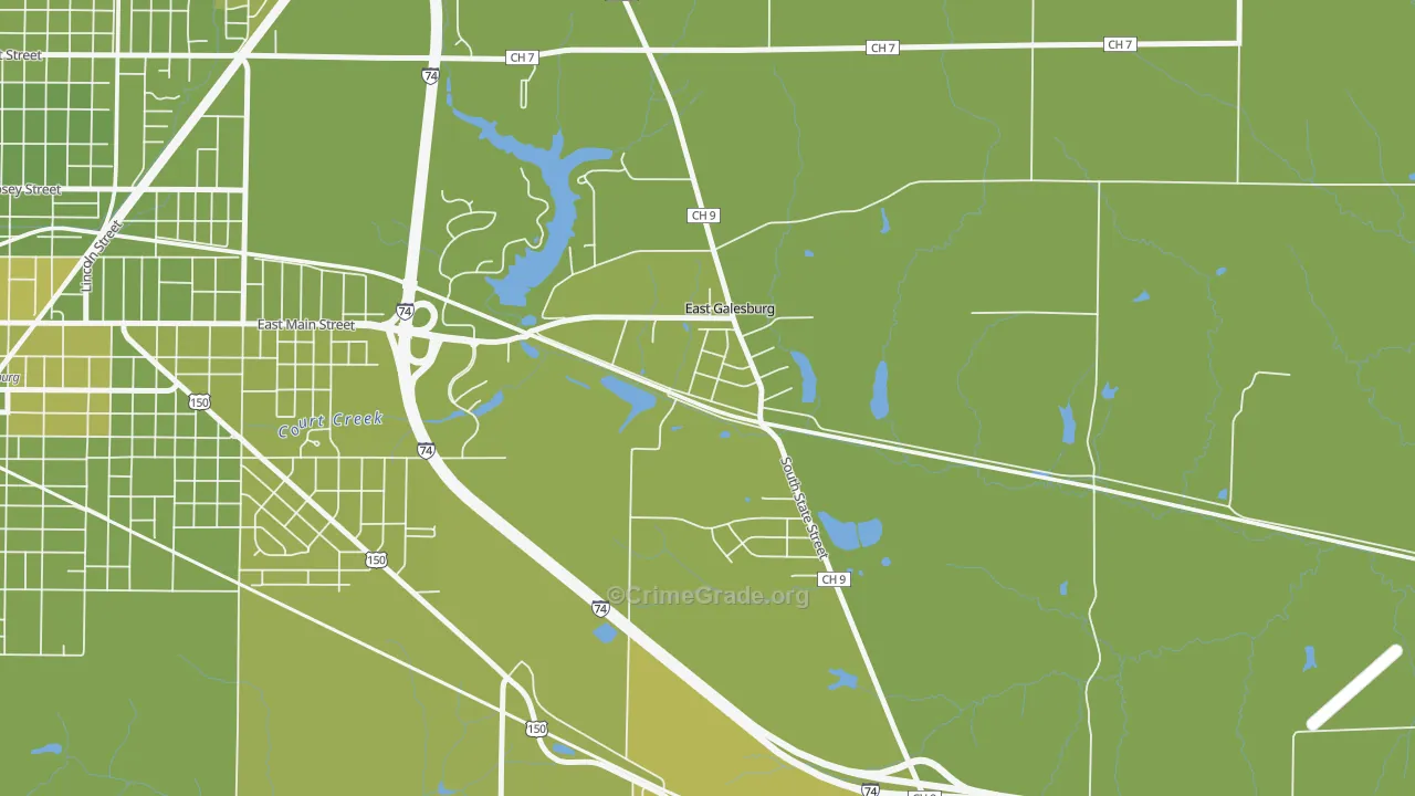 61430, IL Map of Vehicle Theft Rates