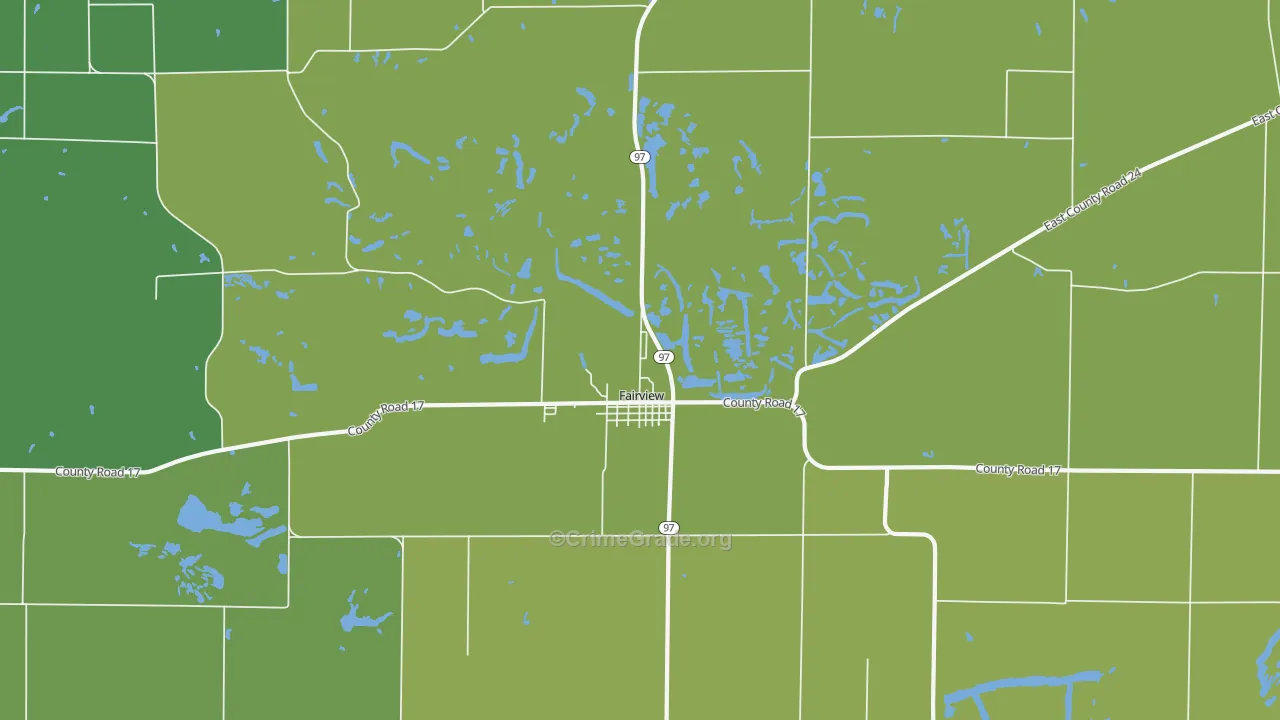 61432, IL Map of Vehicle Theft Rates