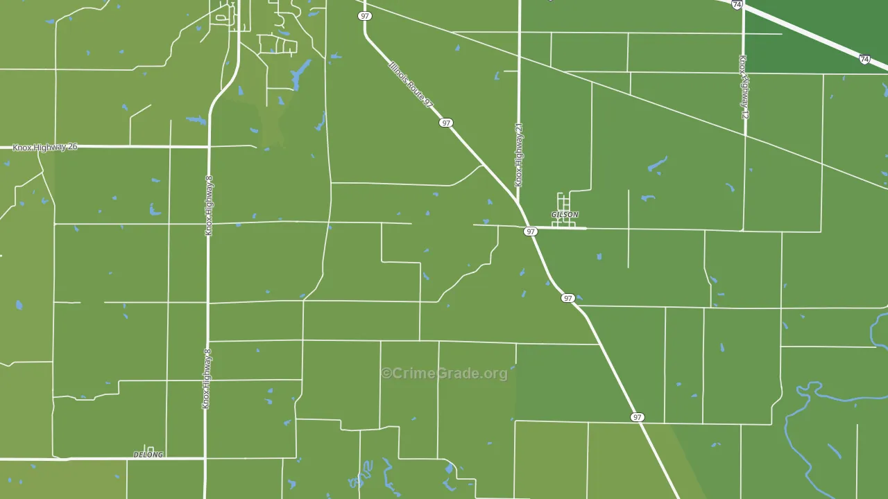 61436, IL Map of Vehicle Theft Rates