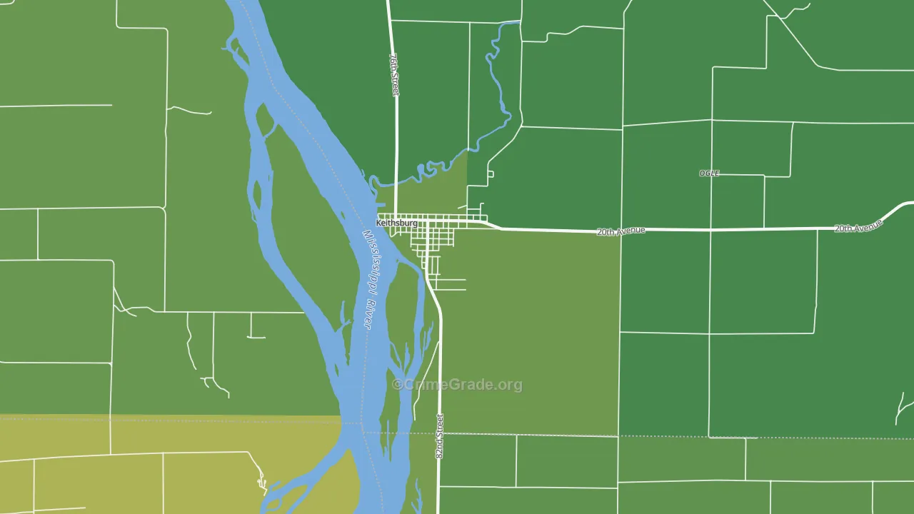 61442, IL Map of Vehicle Theft Rates
