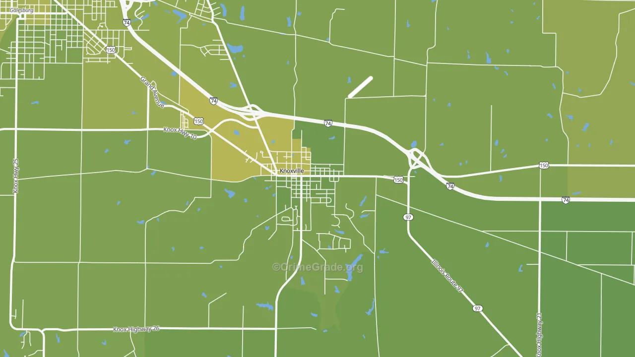61448, IL Map of Vehicle Theft Rates