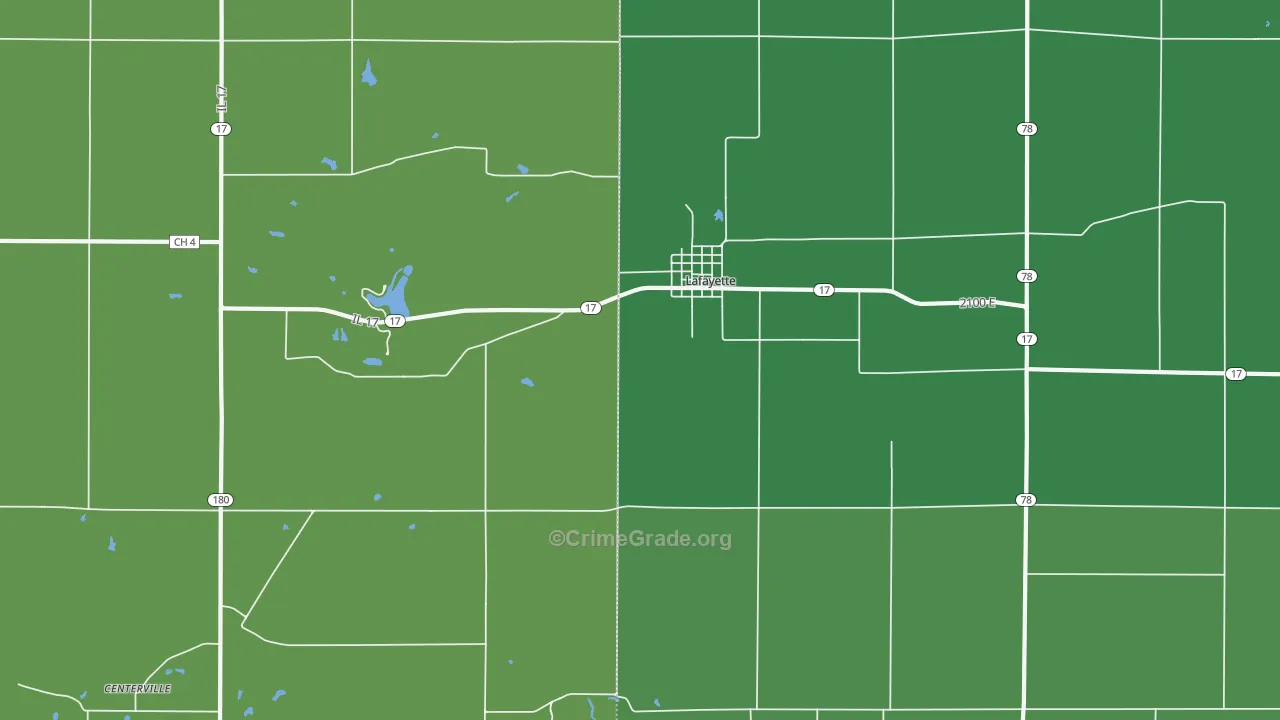 61449, IL Map of Vehicle Theft Rates