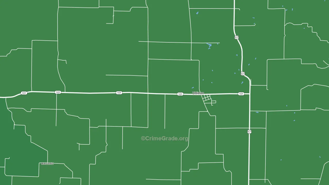 61452, IL Map of Vehicle Theft Rates