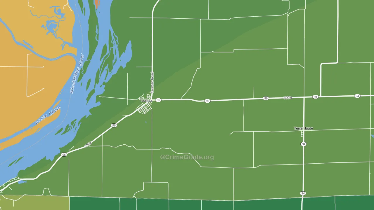 61454, IL Map of Vehicle Theft Rates