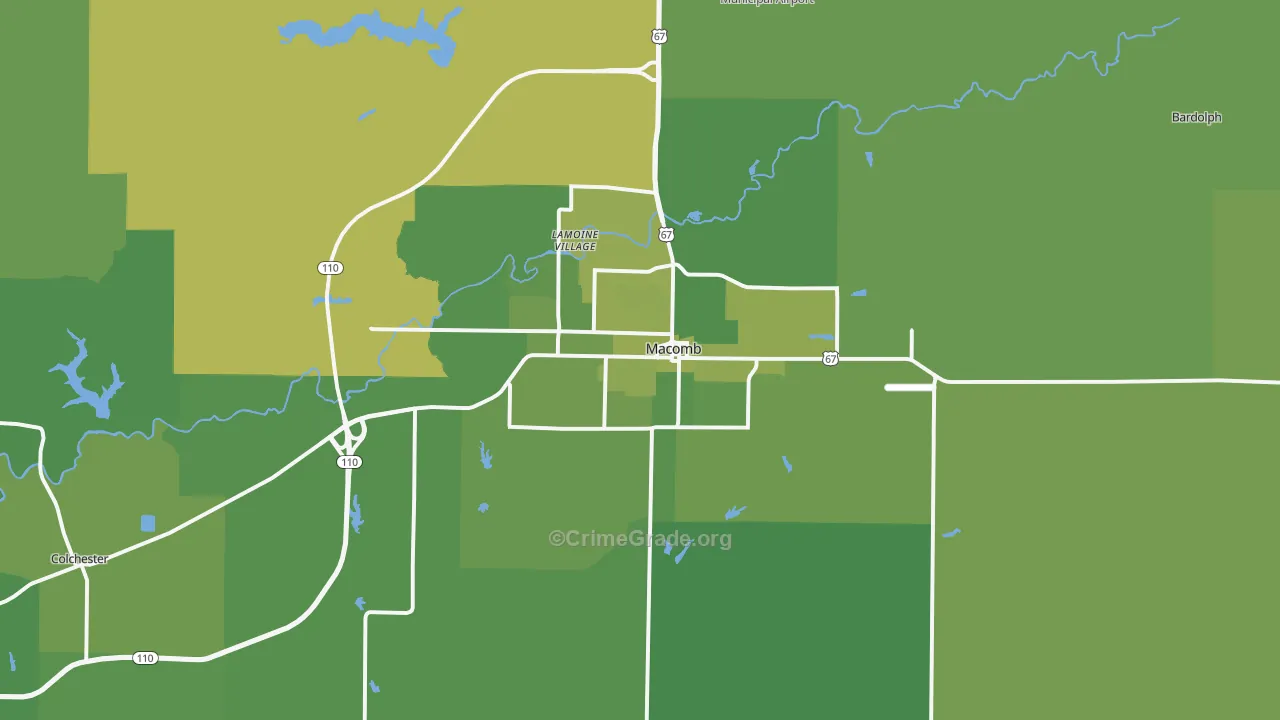 61455, IL Map of Vehicle Theft Rates