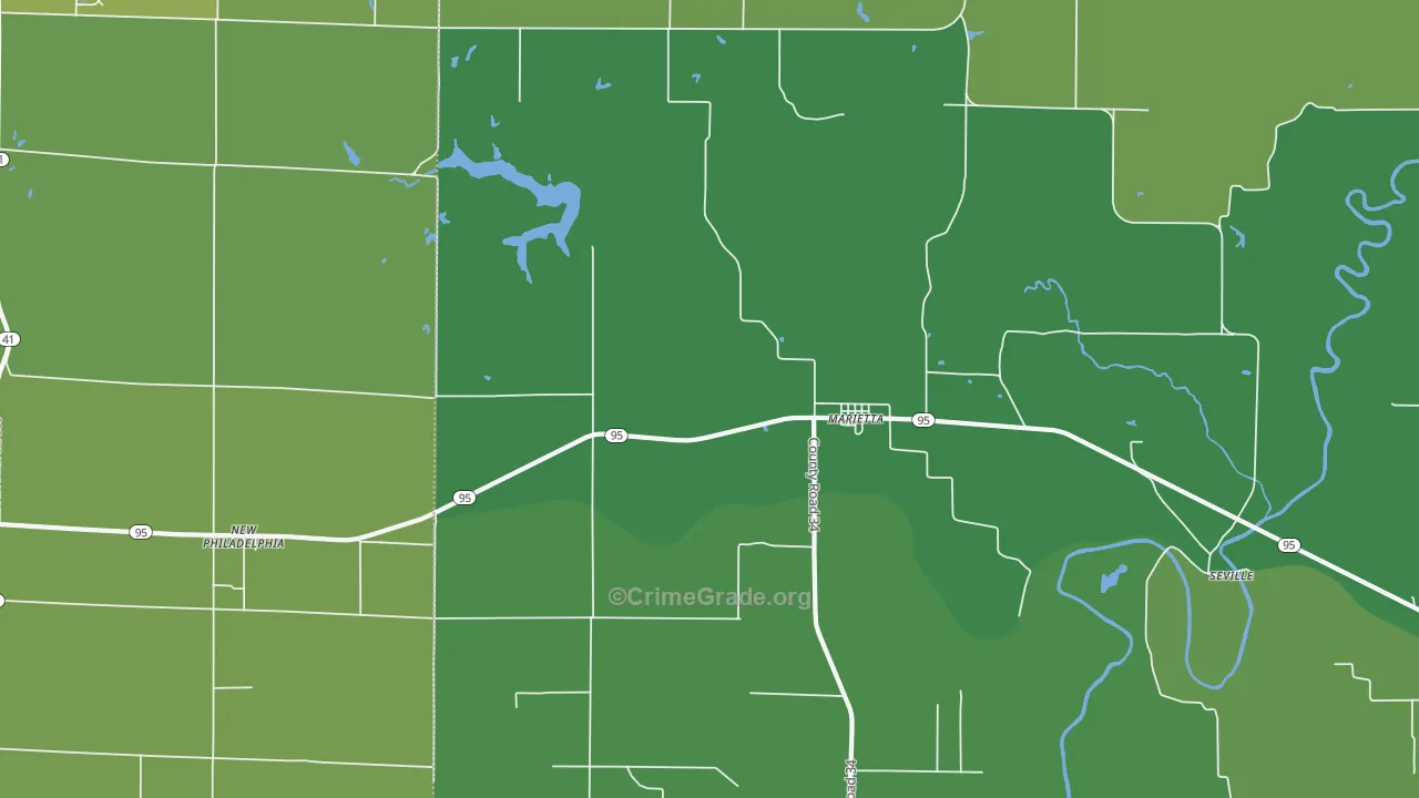 61459, IL Map of Vehicle Theft Rates
