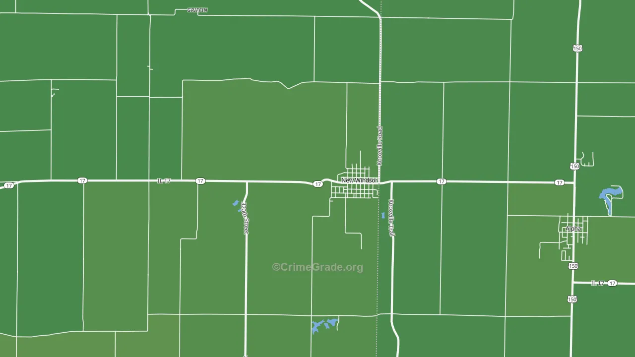 61465, IL Map of Vehicle Theft Rates