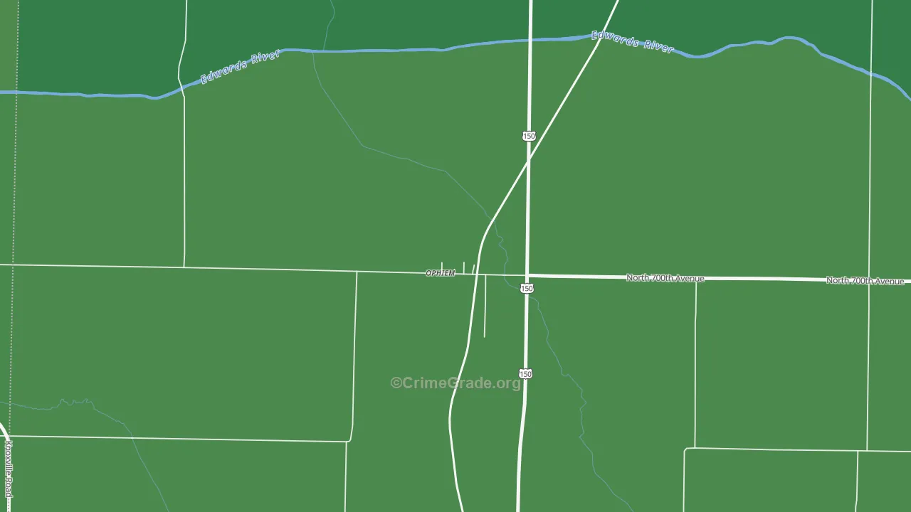 61468, IL Map of Vehicle Theft Rates
