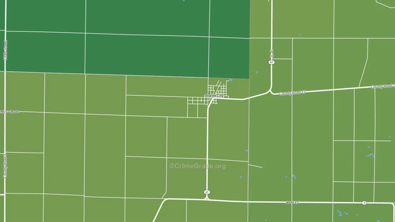 61470, IL Map of Vehicle Theft Rates