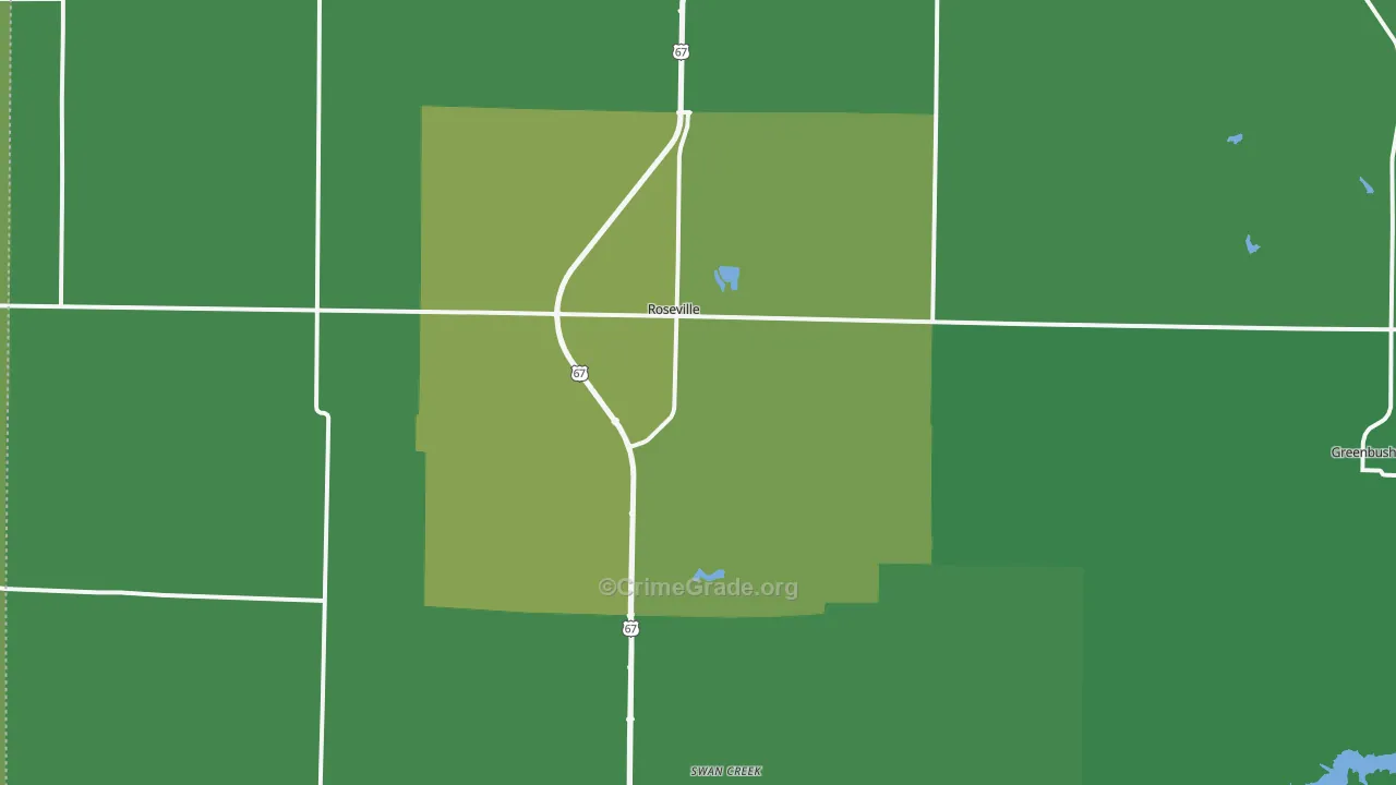 61473, IL Map of Vehicle Theft Rates