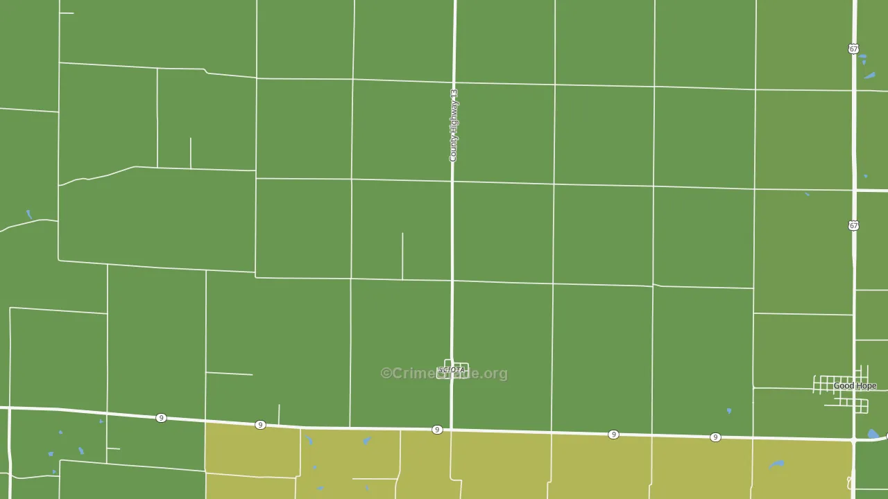 61475, IL Map of Vehicle Theft Rates