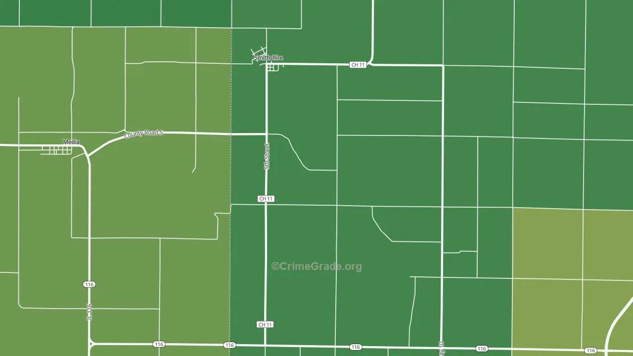 61478, IL Map of Vehicle Theft Rates