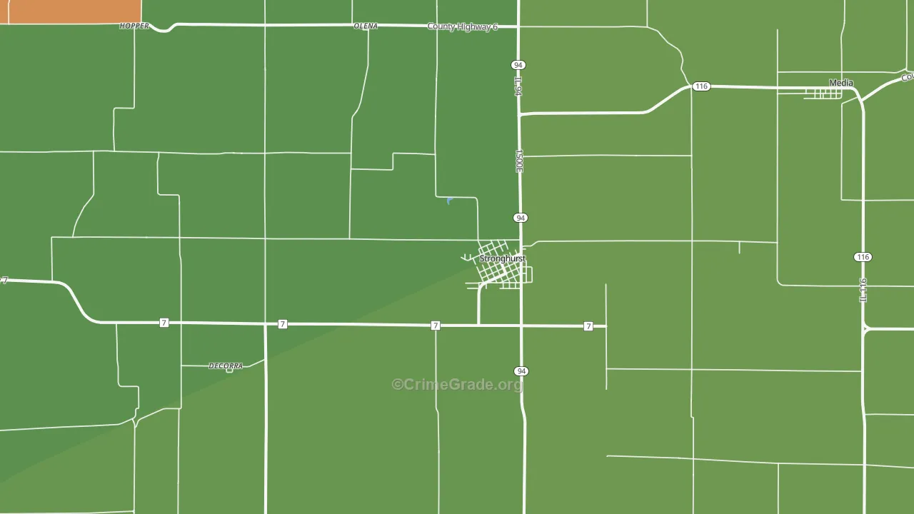 61480, IL Map of Vehicle Theft Rates