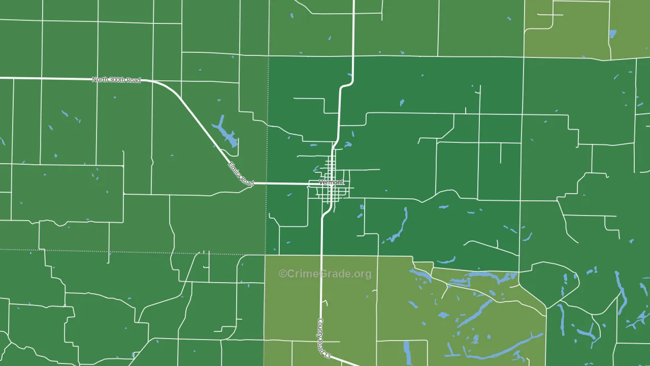61484, IL Map of Vehicle Theft Rates
