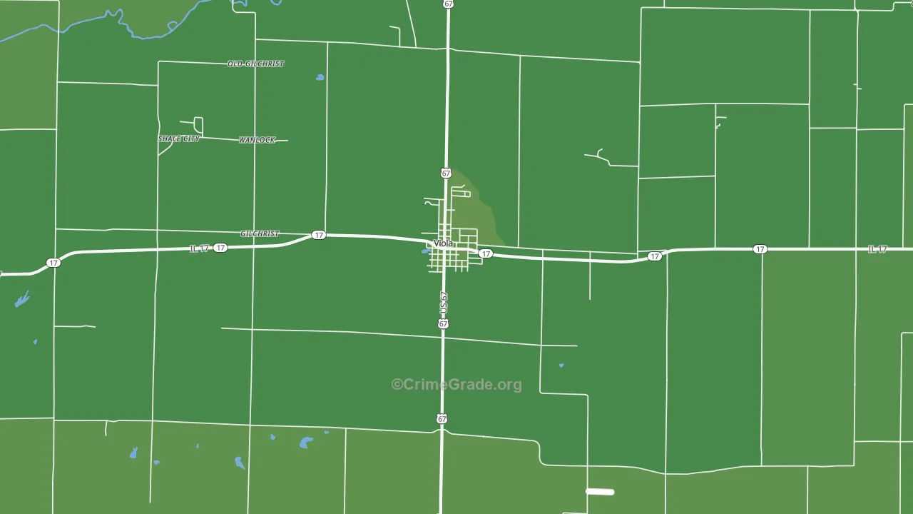61486, IL Map of Vehicle Theft Rates