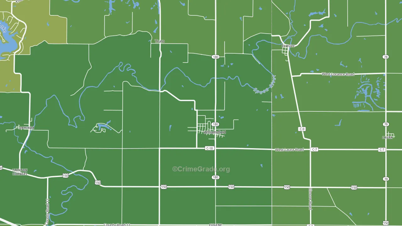61489, IL Map of Vehicle Theft Rates