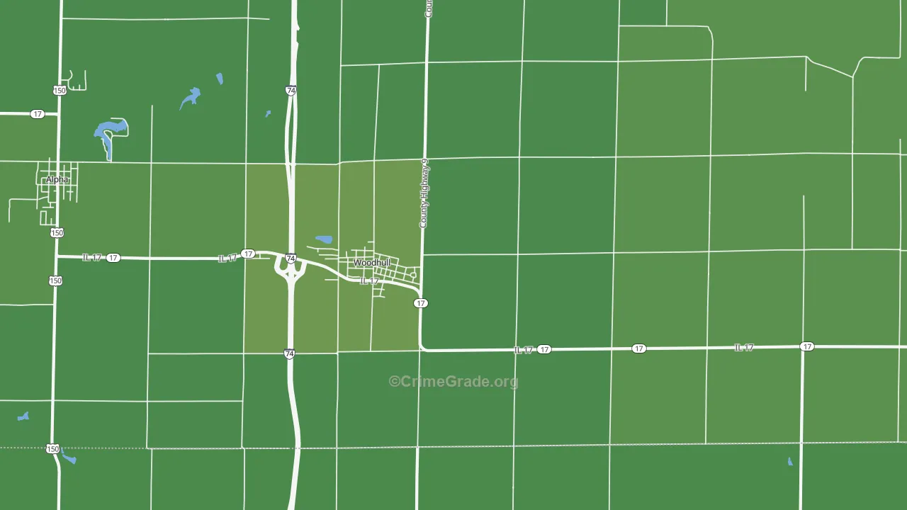 61490, IL Map of Vehicle Theft Rates