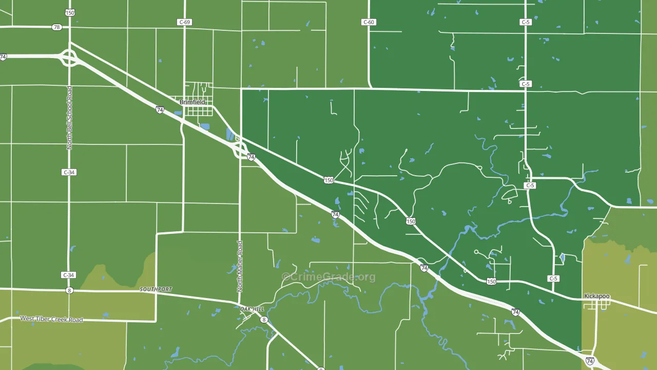 61517, IL Map of Vehicle Theft Rates